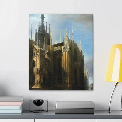 Luigi Bisi (1814-1886) Il Duomo Dalla Corsia dei Servi, Milan - Canvas Wall Art - The Sticker Space