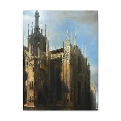 Luigi Bisi (1814-1886) Il Duomo Dalla Corsia dei Servi, Milan - Canvas Wall Art - The Sticker Space