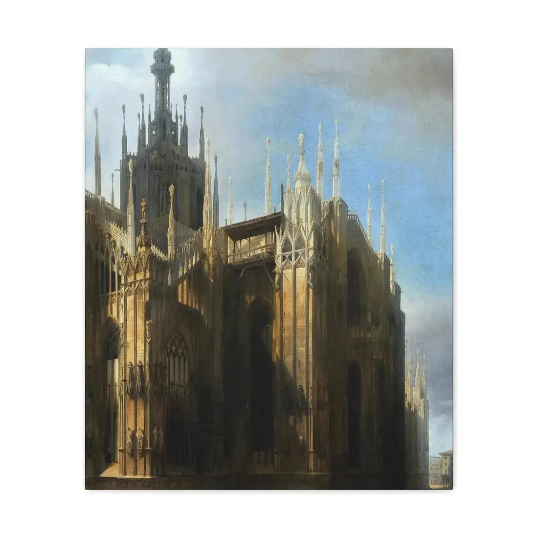 Luigi Bisi (1814-1886) Il Duomo Dalla Corsia dei Servi, Milan - Canvas Wall Art - The Sticker Space