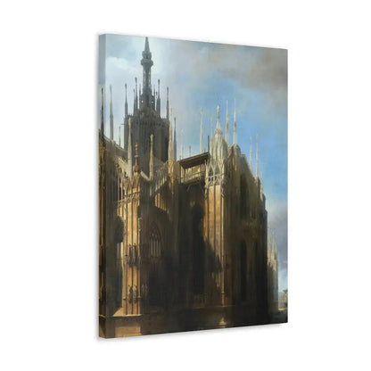 Luigi Bisi (1814-1886) Il Duomo Dalla Corsia dei Servi, Milan - Canvas Wall Art - The Sticker Space