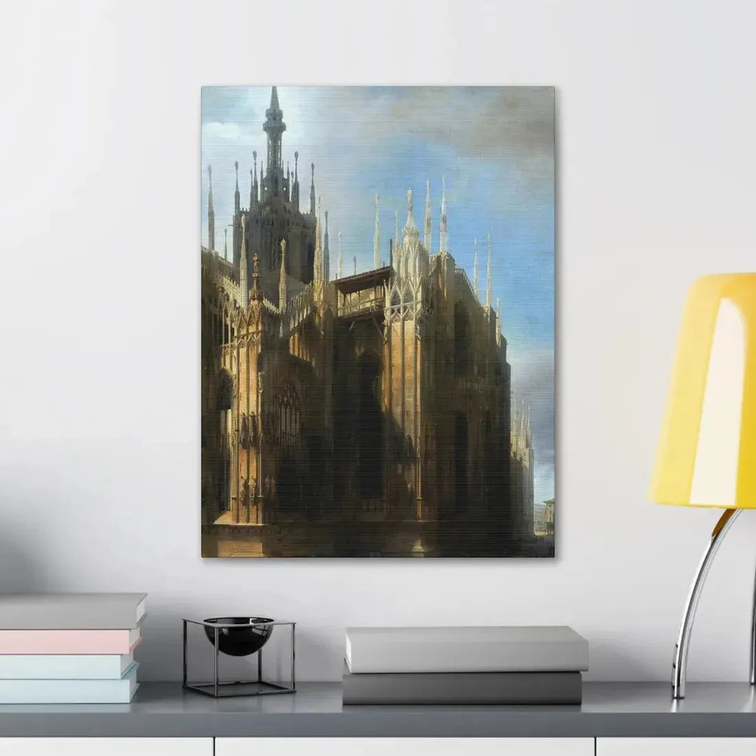 Luigi Bisi (1814-1886) Il Duomo Dalla Corsia dei Servi, Milan - Canvas Wall Art - The Sticker Space