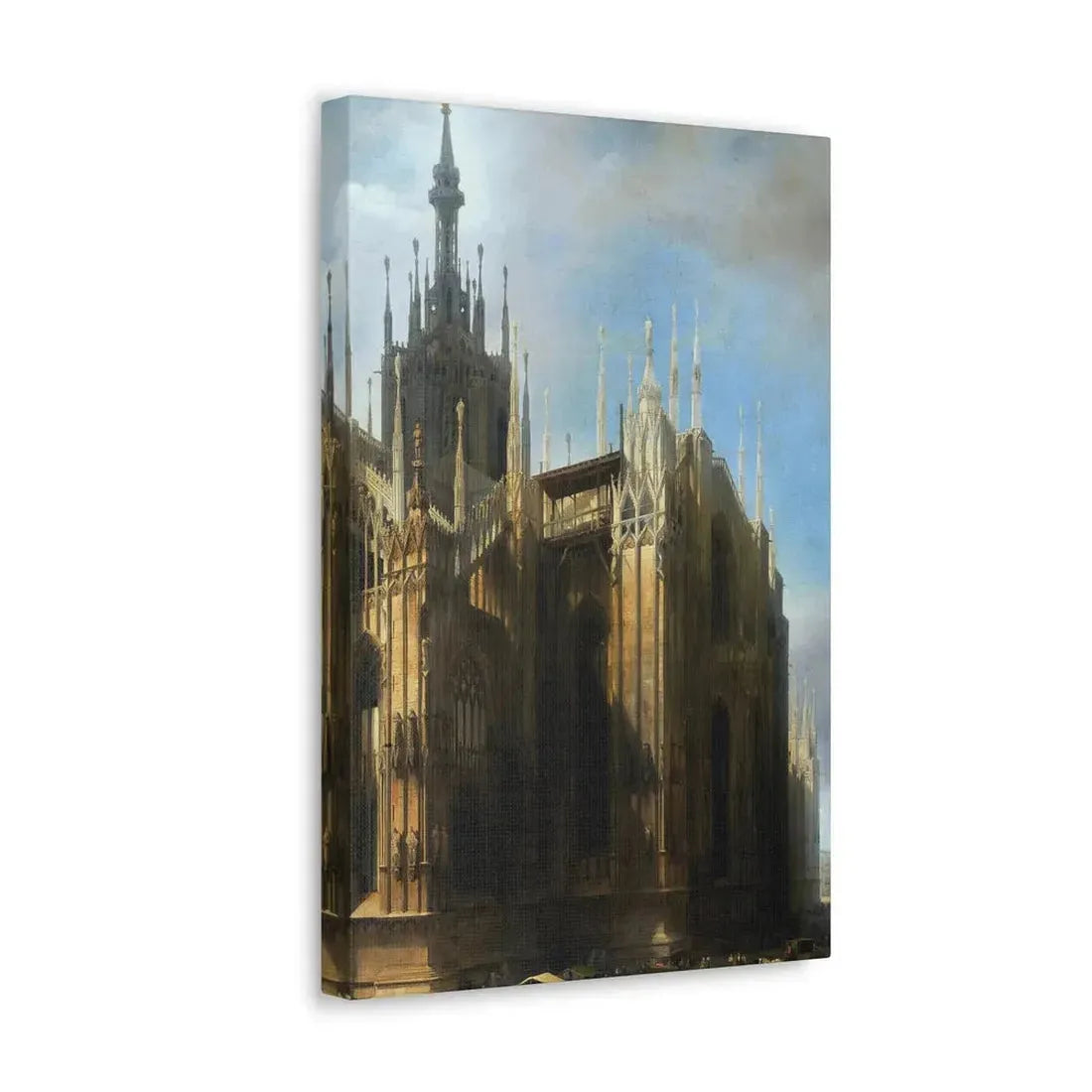 Luigi Bisi (1814-1886) Il Duomo Dalla Corsia dei Servi, Milan - Canvas Wall Art - The Sticker Space