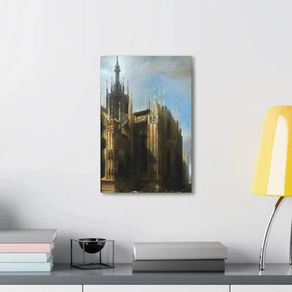 Luigi Bisi (1814-1886) Il Duomo Dalla Corsia dei Servi, Milan - Canvas Wall Art - The Sticker Space