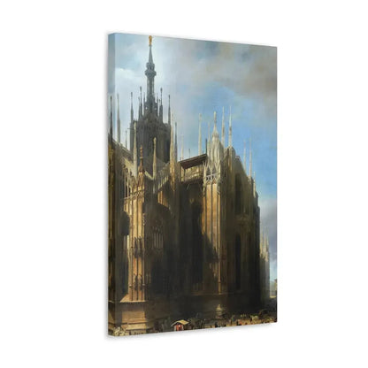 Luigi Bisi (1814-1886) Il Duomo Dalla Corsia dei Servi, Milan - Canvas Wall Art - The Sticker Space