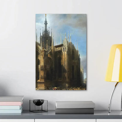 Luigi Bisi (1814-1886) Il Duomo Dalla Corsia dei Servi, Milan - Canvas Wall Art - The Sticker Space