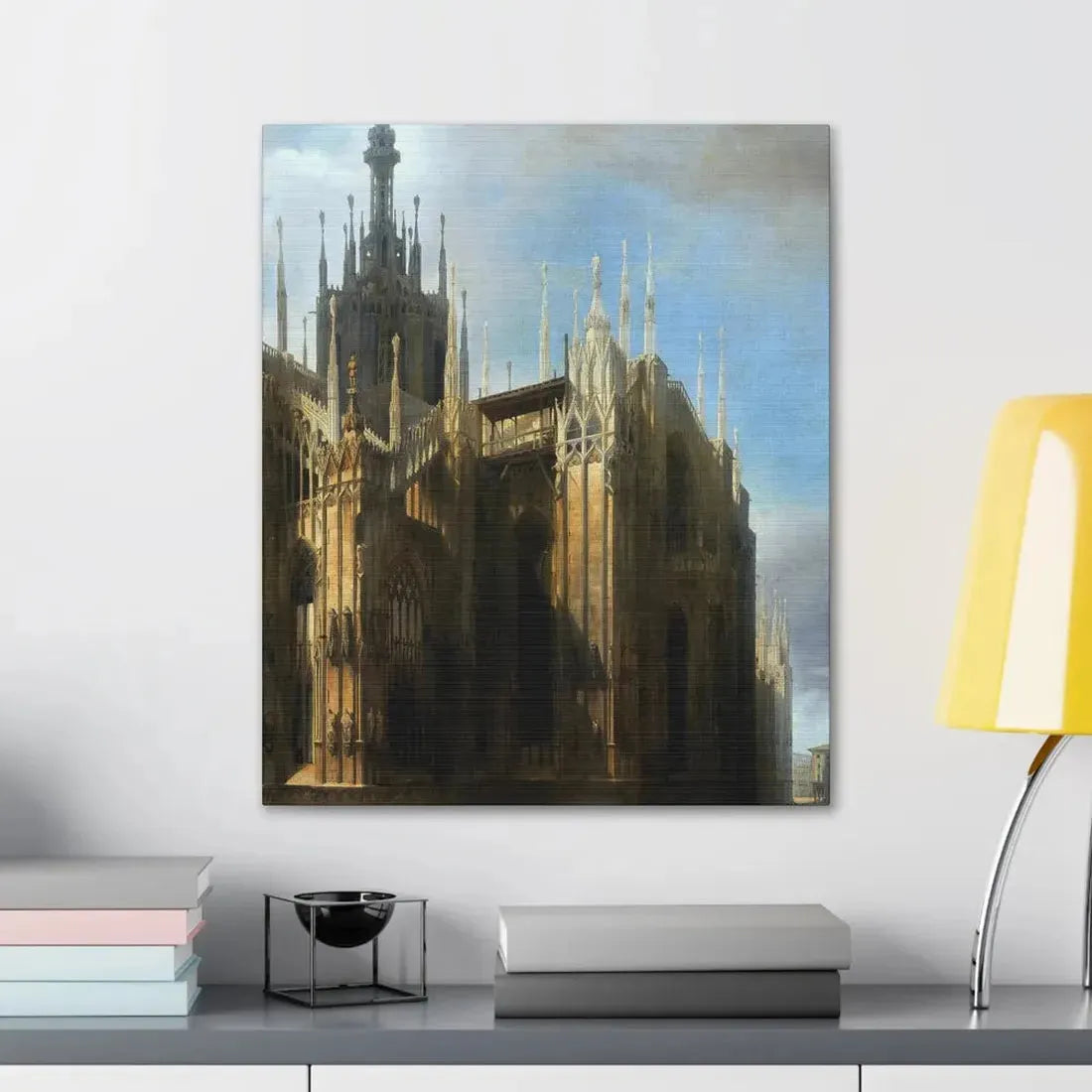 Luigi Bisi (1814-1886) Il Duomo Dalla Corsia dei Servi, Milan - Canvas Wall Art - The Sticker Space