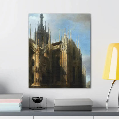 Luigi Bisi (1814-1886) Il Duomo Dalla Corsia dei Servi, Milan - Canvas Wall Art - The Sticker Space