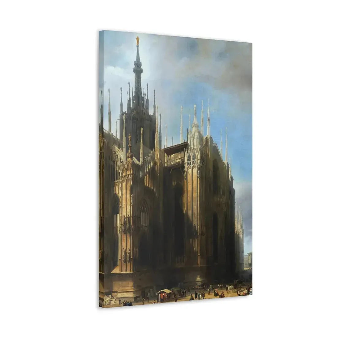 Luigi Bisi (1814-1886) Il Duomo Dalla Corsia dei Servi, Milan - Canvas Wall Art - The Sticker Space