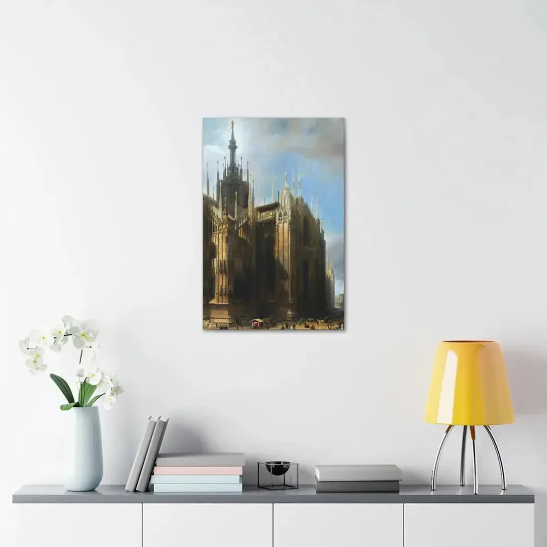 Luigi Bisi (1814-1886) Il Duomo Dalla Corsia dei Servi, Milan - Canvas Wall Art - The Sticker Space