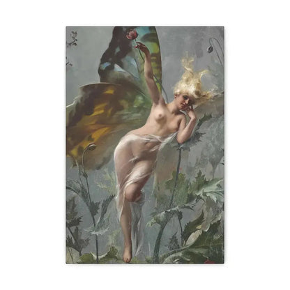 Luis Ricardo Falero (1851-1896) The poppy fairy 1888 - Canvas Wall Art 12" x 18" 1.25" - The Sticker Space
