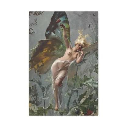 Luis Ricardo Falero (1851-1896) The poppy fairy 1888 - Canvas Wall Art 24″ x 36″ 1.25" - The Sticker Space