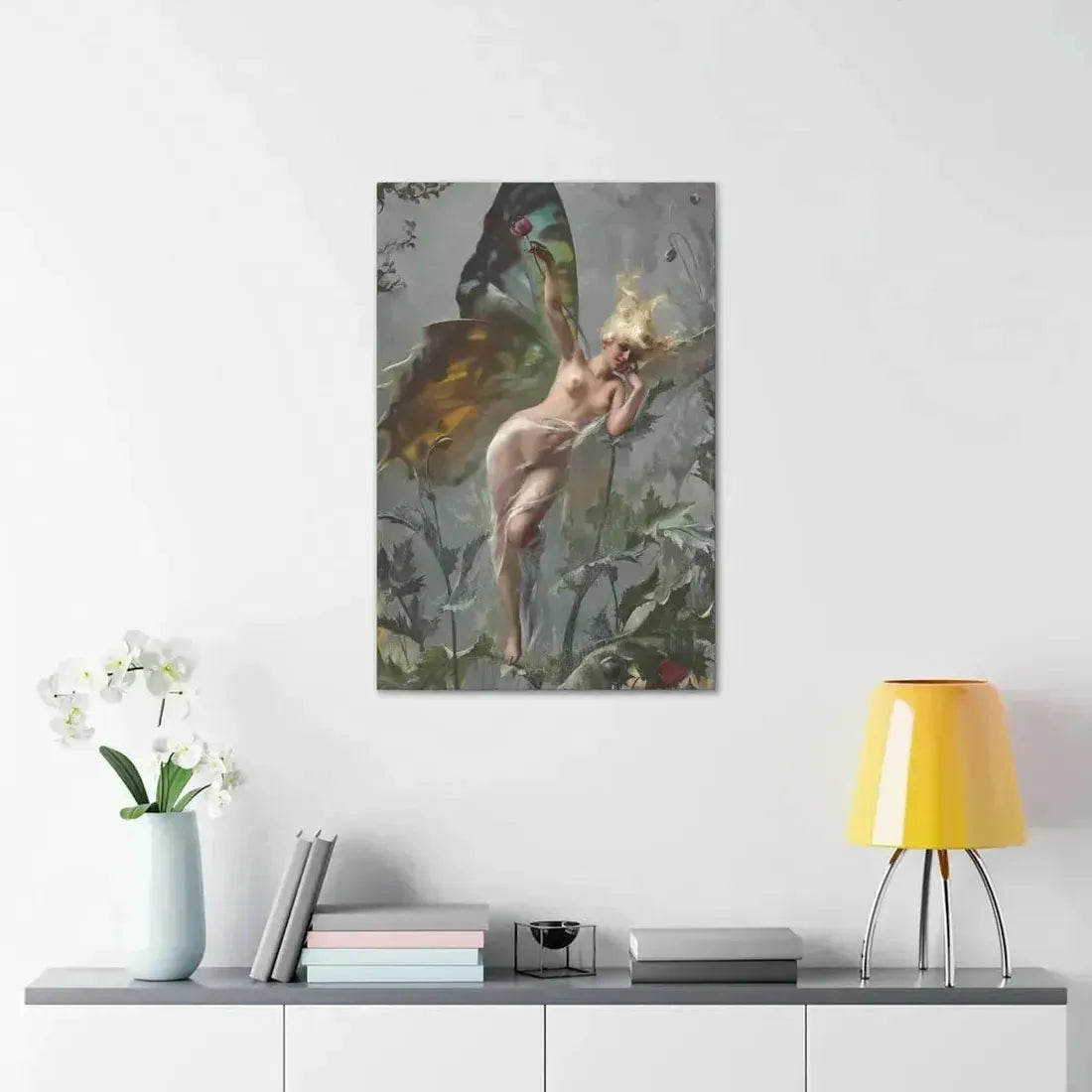 Luis Ricardo Falero (1851-1896) The poppy fairy 1888 - Canvas Wall Art - The Sticker Space
