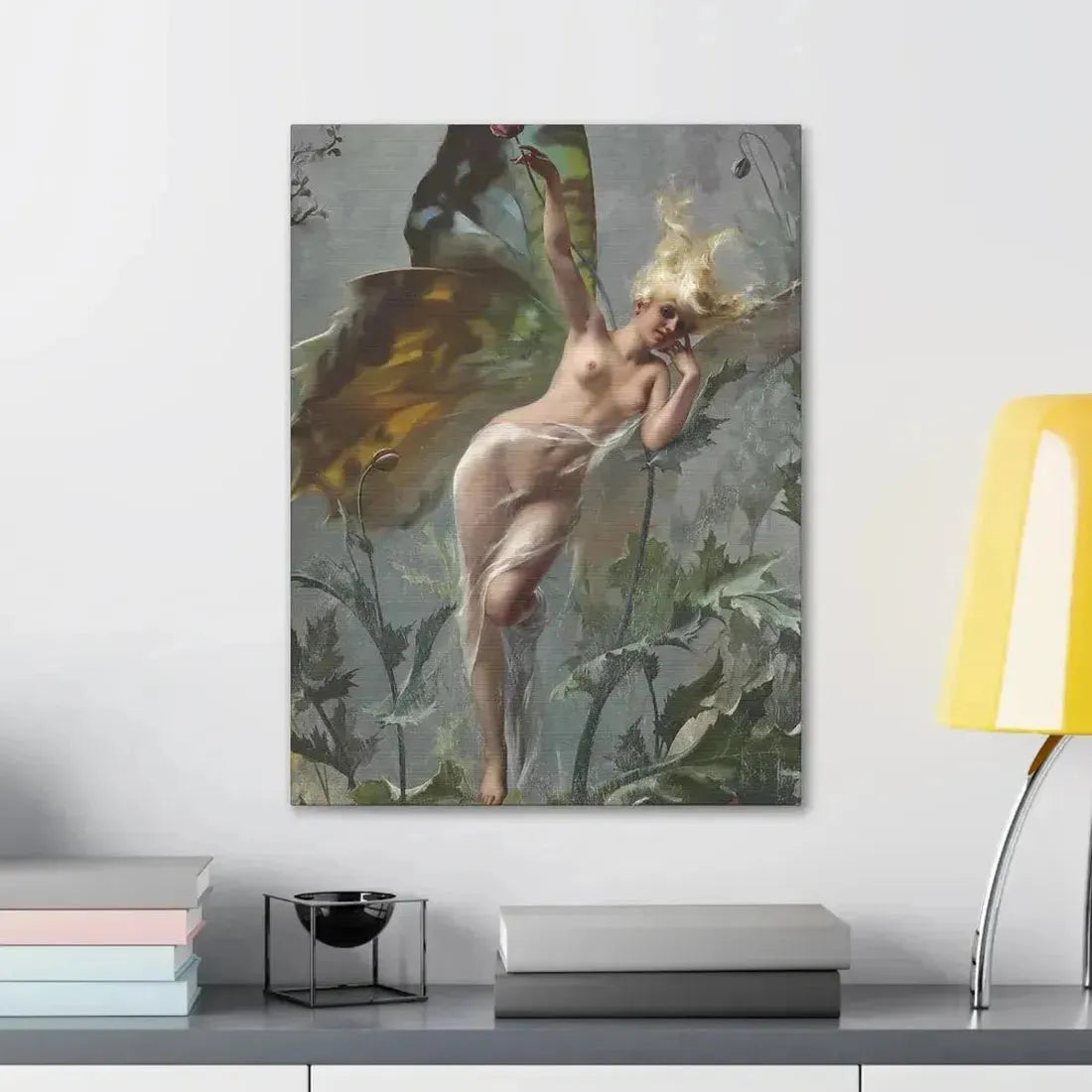 Luis Ricardo Falero (1851-1896) The poppy fairy 1888 - Canvas Wall Art - The Sticker Space