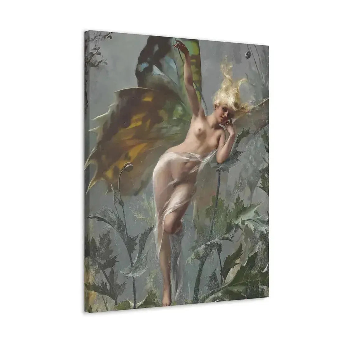 Luis Ricardo Falero (1851-1896) The poppy fairy 1888 - Canvas Wall Art - The Sticker Space