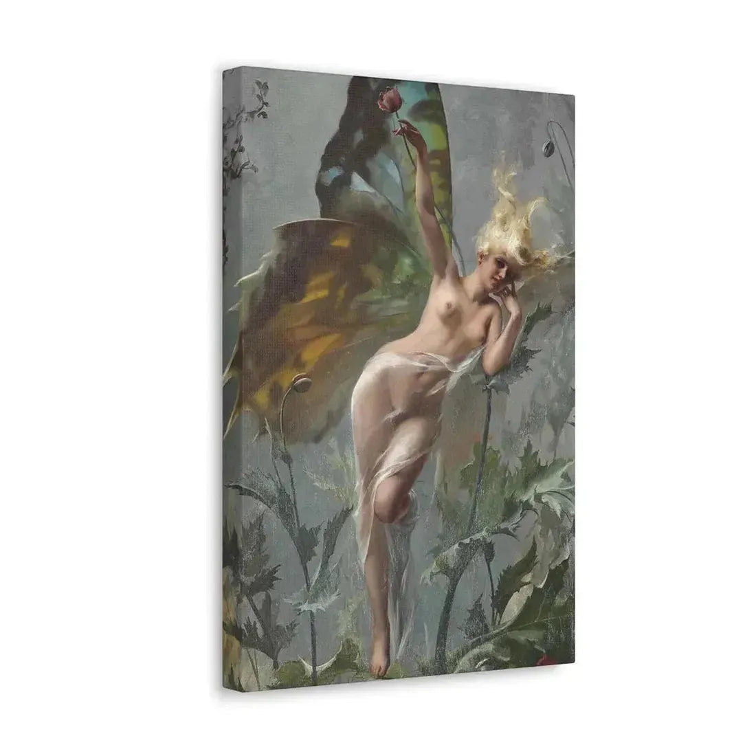 Luis Ricardo Falero (1851-1896) The poppy fairy 1888 - Canvas Wall Art - The Sticker Space