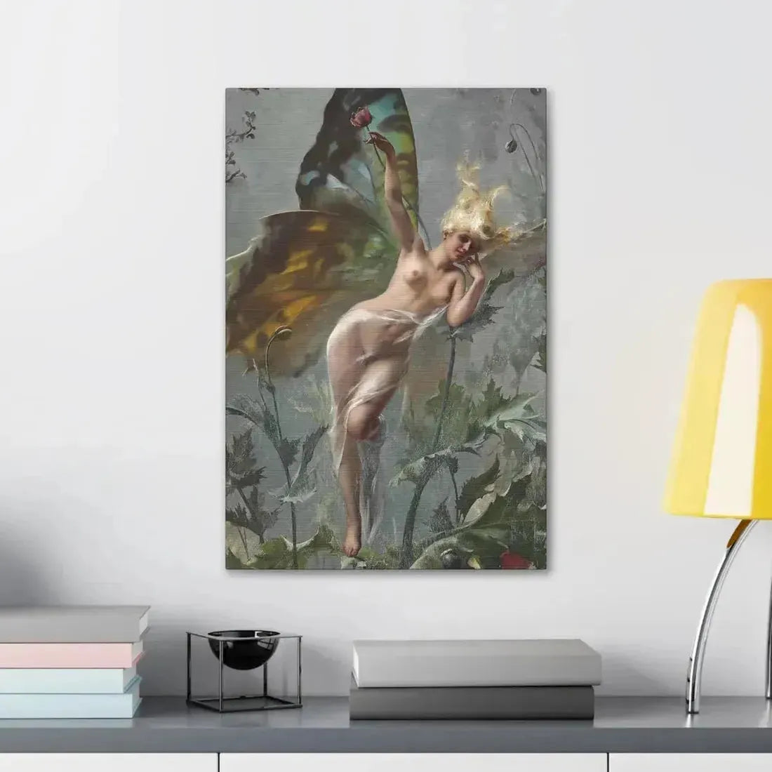 Luis Ricardo Falero (1851-1896) The poppy fairy 1888 - Canvas Wall Art - The Sticker Space