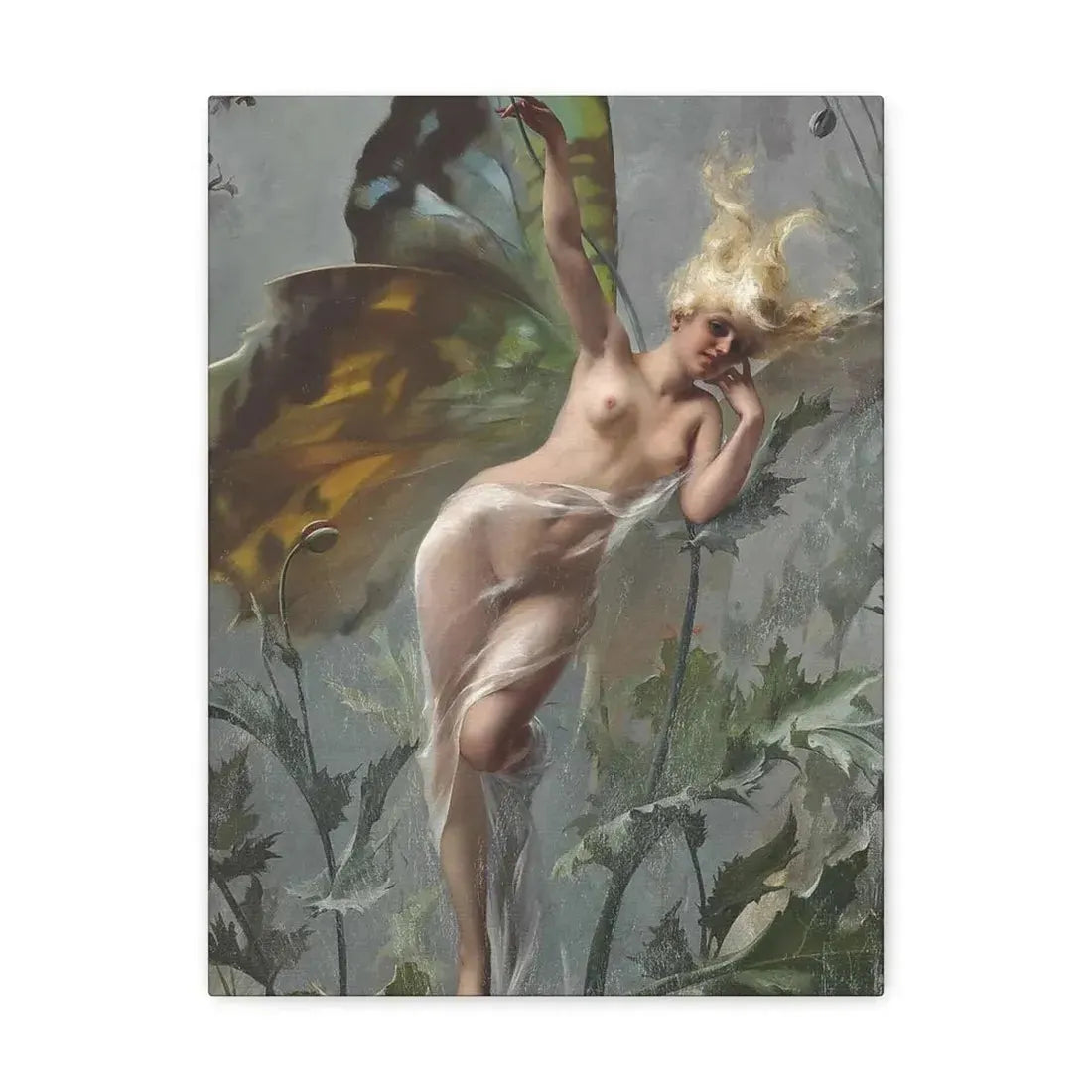 Luis Ricardo Falero (1851-1896) The poppy fairy 1888 - Canvas Wall Art - The Sticker Space