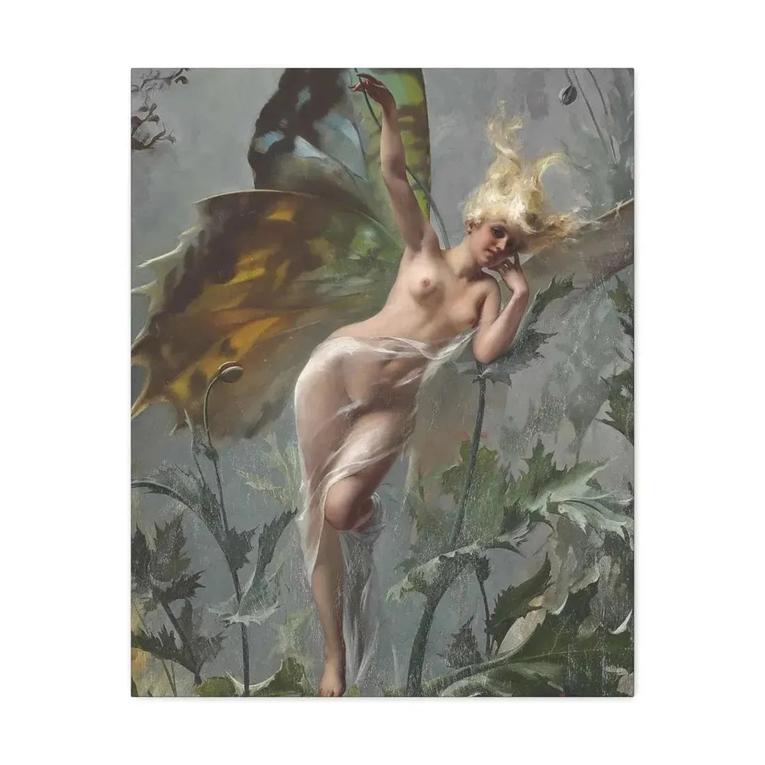 Luis Ricardo Falero (1851-1896) The poppy fairy 1888 - Canvas Wall Art - The Sticker Space