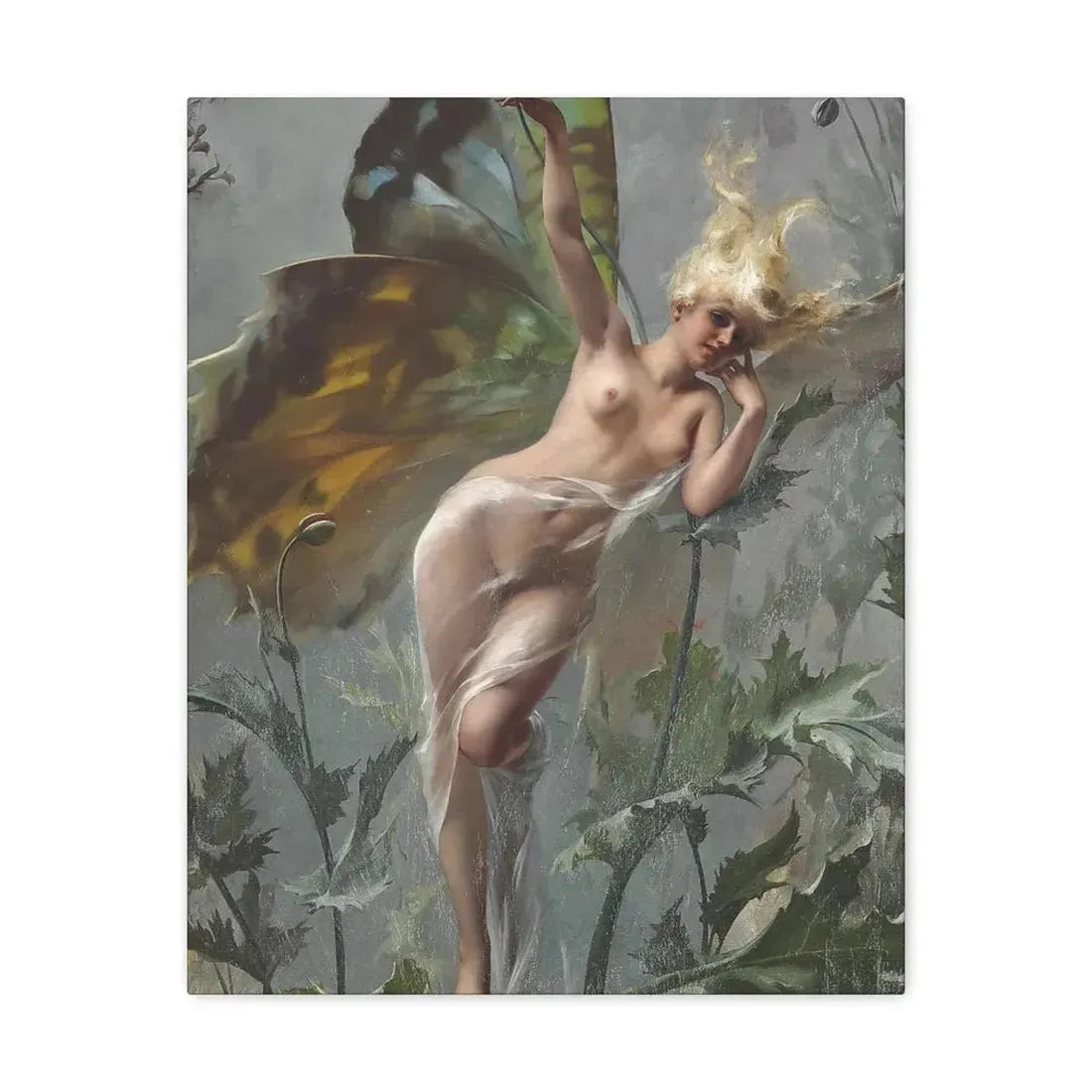 Luis Ricardo Falero (1851-1896) The poppy fairy 1888 - Canvas Wall Art - The Sticker Space