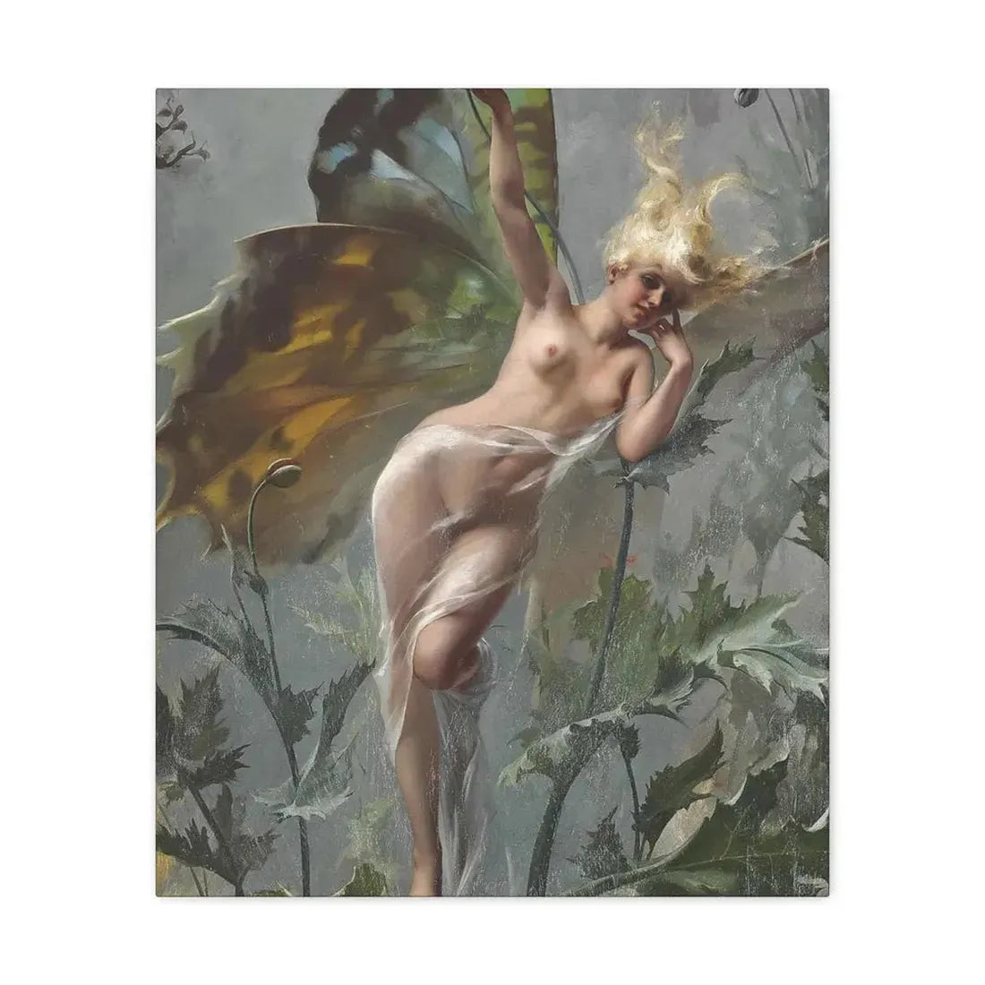Luis Ricardo Falero (1851-1896) The poppy fairy 1888 - Canvas Wall Art - The Sticker Space