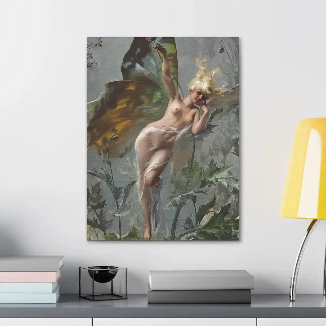 Luis Ricardo Falero (1851-1896) The poppy fairy 1888 - Canvas Wall Art - The Sticker Space