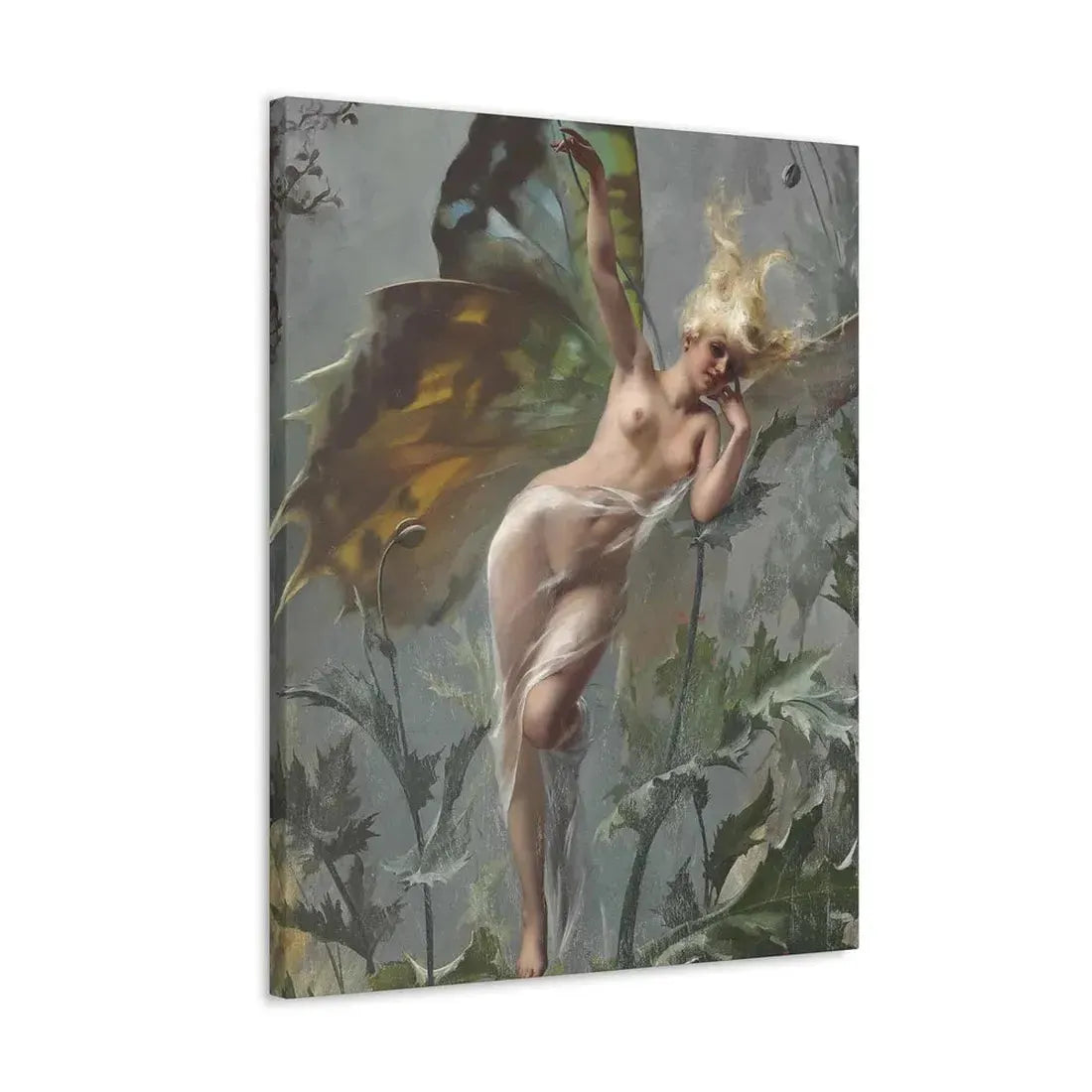 Luis Ricardo Falero (1851-1896) The poppy fairy 1888 - Canvas Wall Art - The Sticker Space