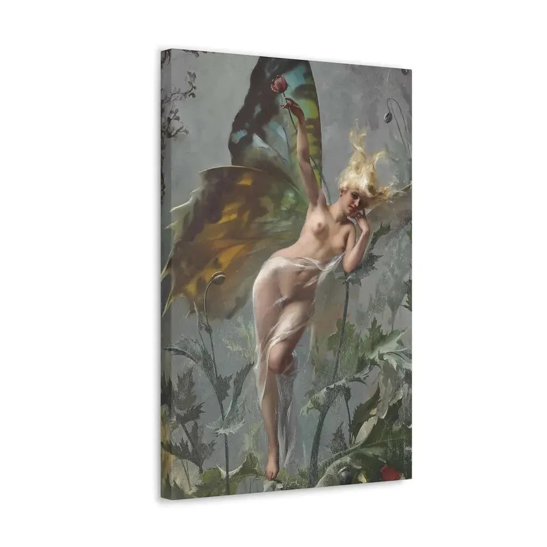 Luis Ricardo Falero (1851-1896) The poppy fairy 1888 - Canvas Wall Art - The Sticker Space