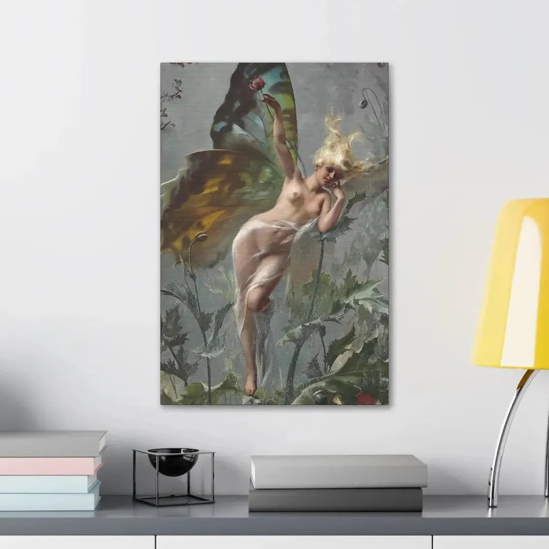 Luis Ricardo Falero (1851-1896) The poppy fairy 1888 - Canvas Wall Art - The Sticker Space
