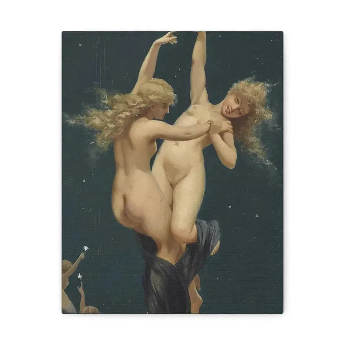 Luis Ricardo Falero (1851-1896) Twin Stars - Canvas Wall Art 11″ x 14″ 1.25" - The Sticker Space