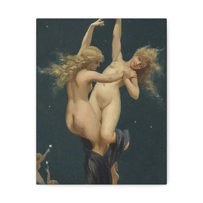 Luis Ricardo Falero (1851-1896) Twin Stars - Canvas Wall Art 11″ x 14″ 1.25" - The Sticker Space