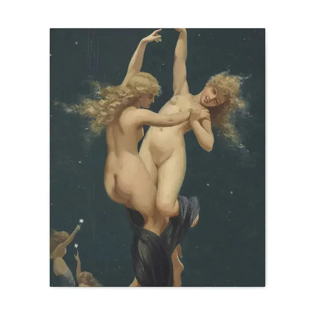Luis Ricardo Falero (1851-1896) Twin Stars - Canvas Wall Art 20″ x 24″ 1.25" - The Sticker Space