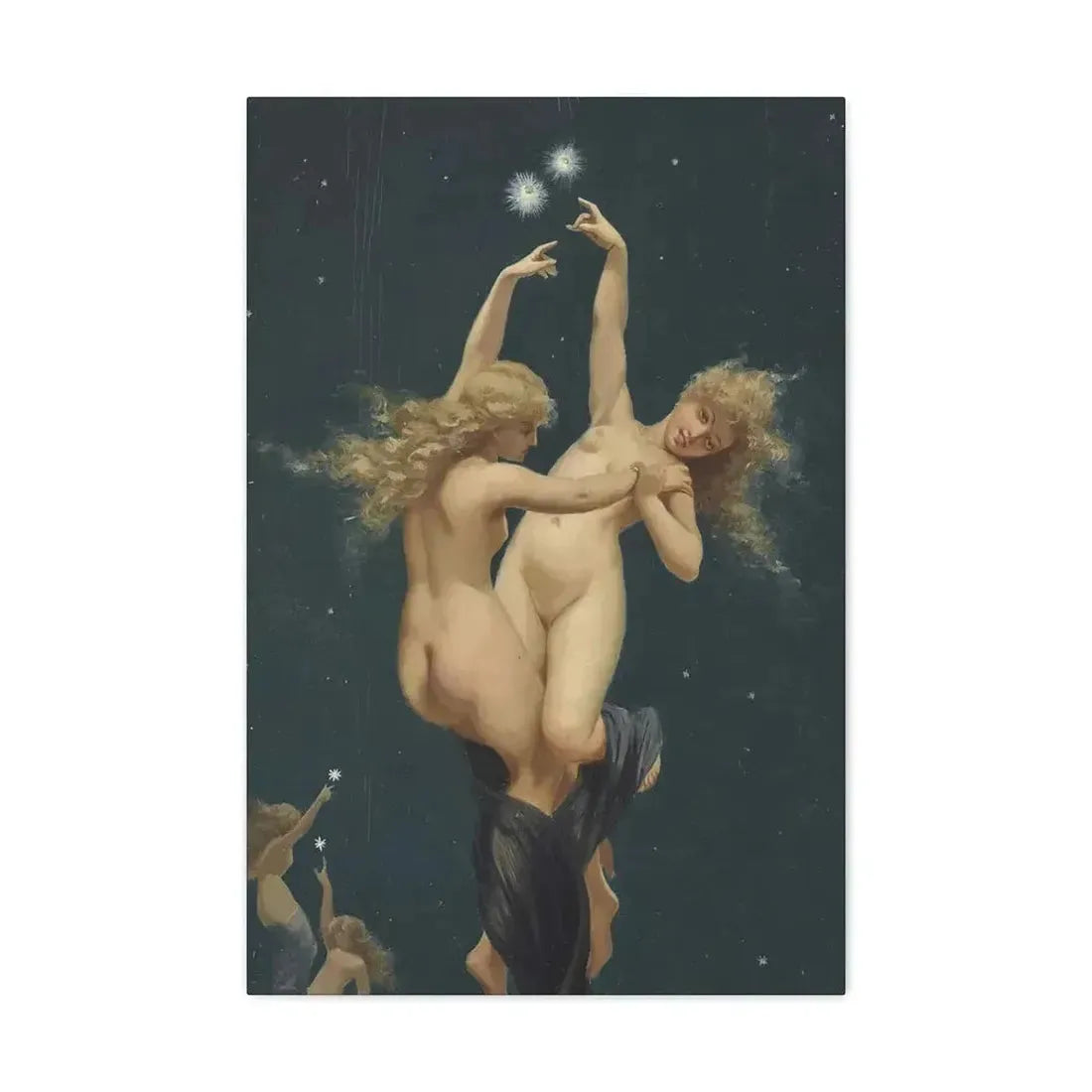 Luis Ricardo Falero (1851-1896) Twin Stars - Canvas Wall Art 20″ x 30″ 1.25" - The Sticker Space