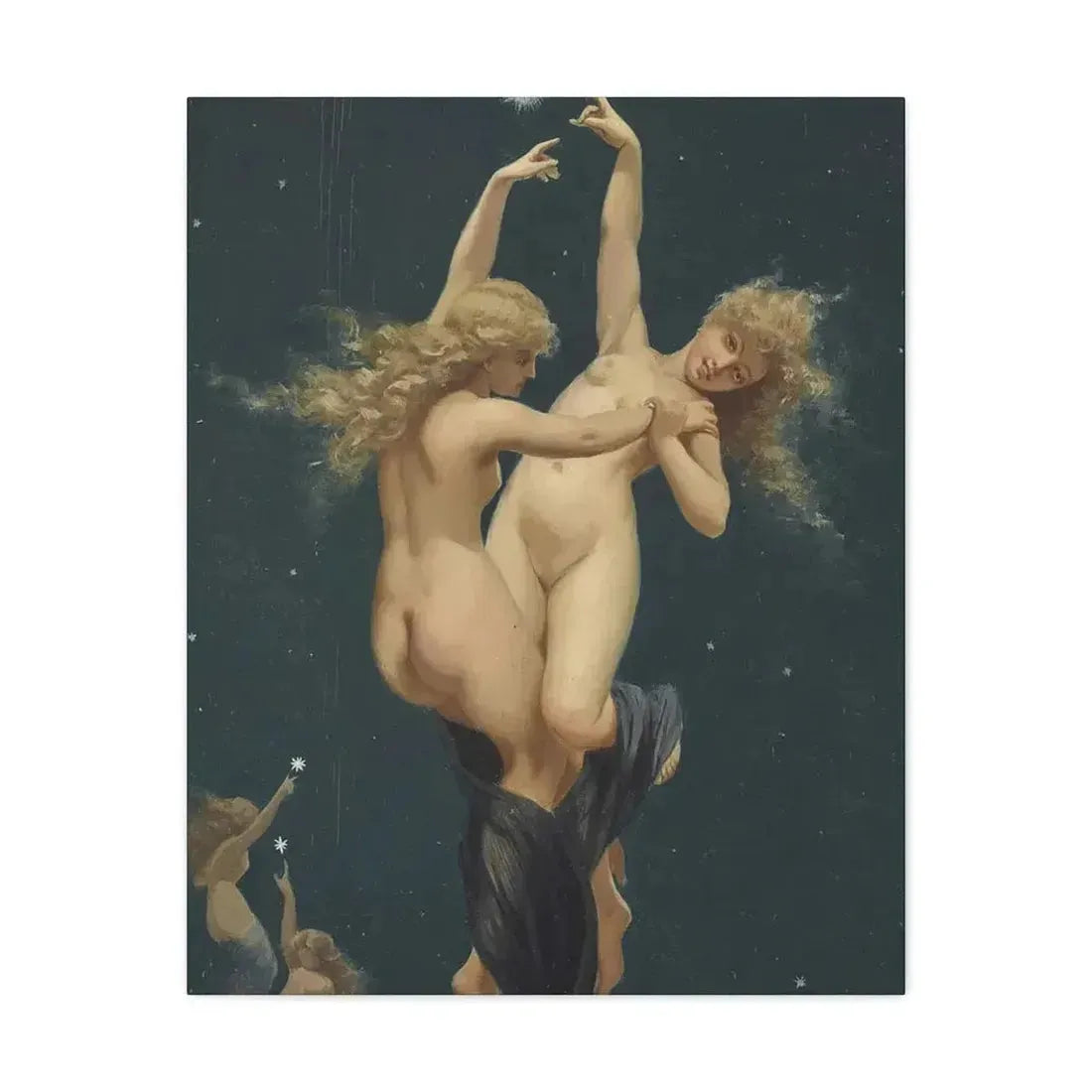 Luis Ricardo Falero (1851-1896) Twin Stars - Canvas Wall Art 24″ x 30″ 1.25" - The Sticker Space