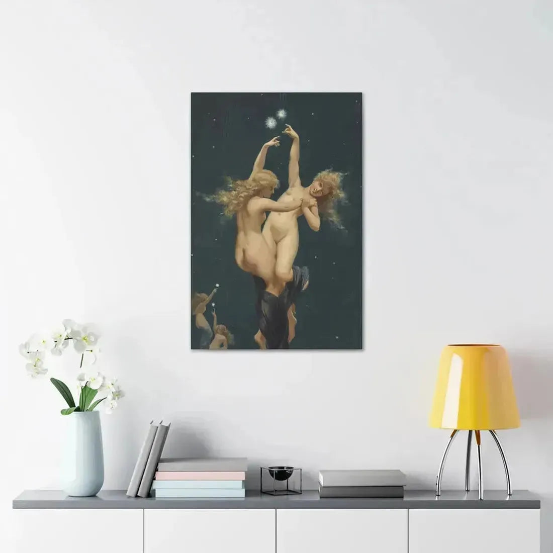 Luis Ricardo Falero (1851-1896) Twin Stars - Canvas Wall Art - The Sticker Space