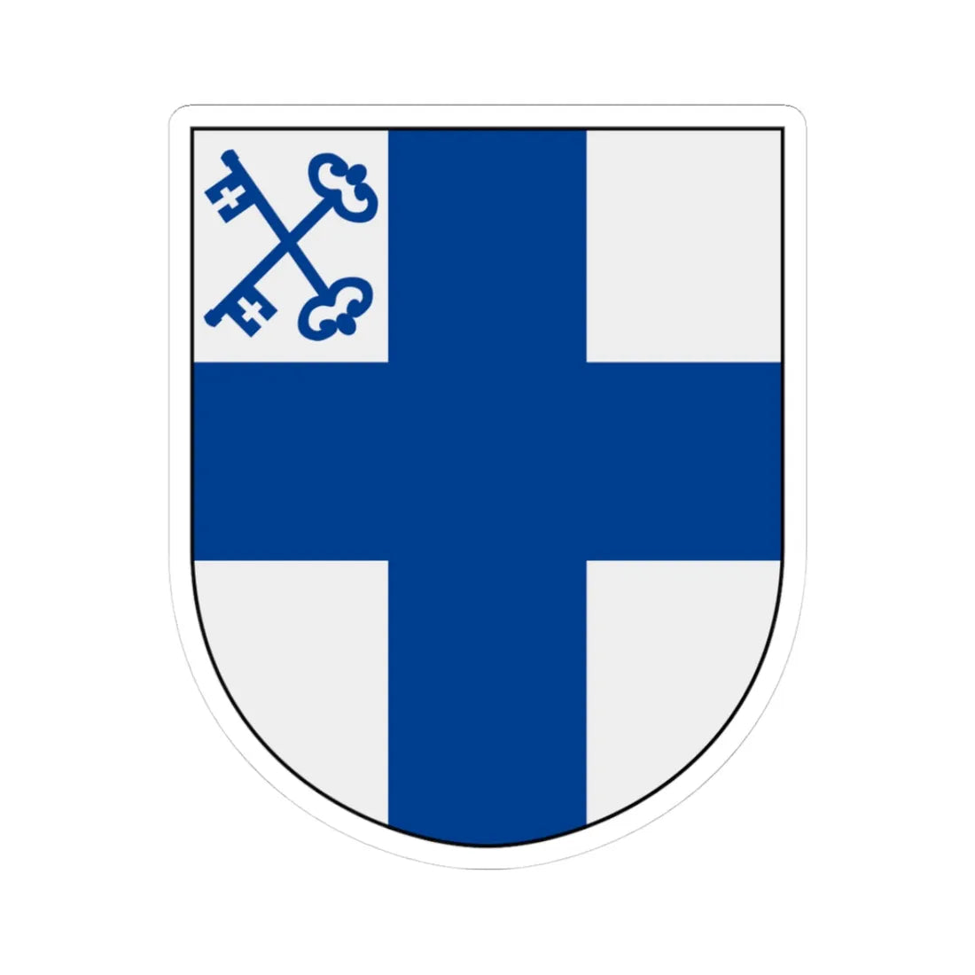 Luleå stift vapen (Sweden) (Coat of Arms) STICKER Vinyl Kiss-Cut Decal 3 Inch White - The Sticker Space