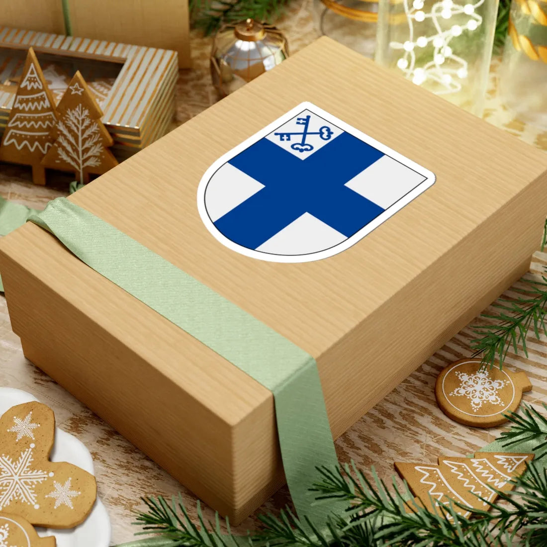 Luleå stift vapen (Sweden) (Coat of Arms) STICKER Vinyl Kiss-Cut Decal - The Sticker Space