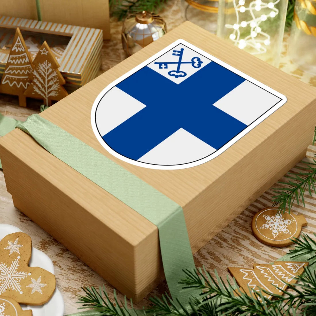 Luleå stift vapen (Sweden) (Coat of Arms) STICKER Vinyl Kiss-Cut Decal - The Sticker Space