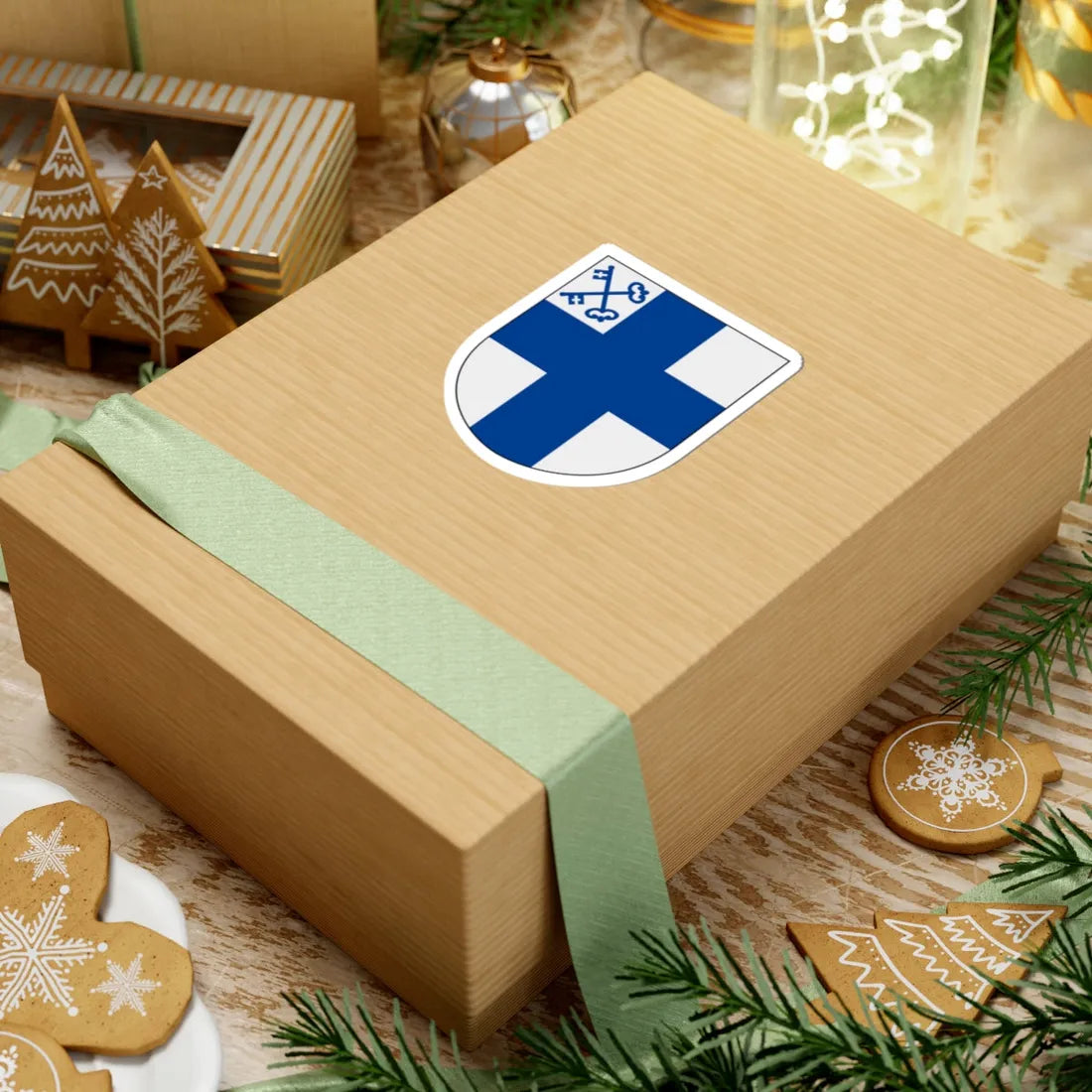 Luleå stift vapen (Sweden) (Coat of Arms) STICKER Vinyl Kiss-Cut Decal - The Sticker Space