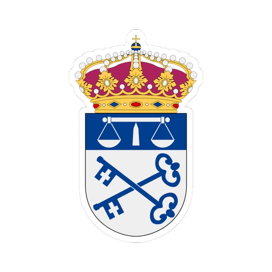 Luleå tingsrätt vapen (Sweden) (Coat of Arms) STICKER Vinyl Kiss-Cut Decal 3 Inch White - The Sticker Space