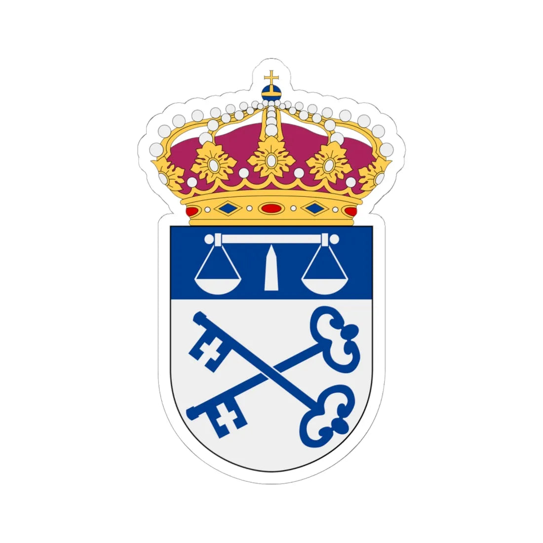 Luleå tingsrätt vapen (Sweden) (Coat of Arms) STICKER Vinyl Kiss-Cut Decal 6 Inch White - The Sticker Space