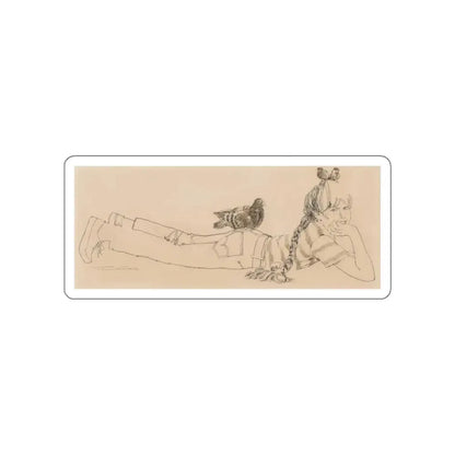 Lulu's Back in Town interior illustration, 1968 (Magazine Illustration) STICKER Vinyl Die-Cut Decal - The Sticker Space