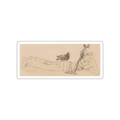 Lulu's Back in Town interior illustration, 1968 (Magazine Illustration) STICKER Vinyl Die-Cut Decal - The Sticker Space