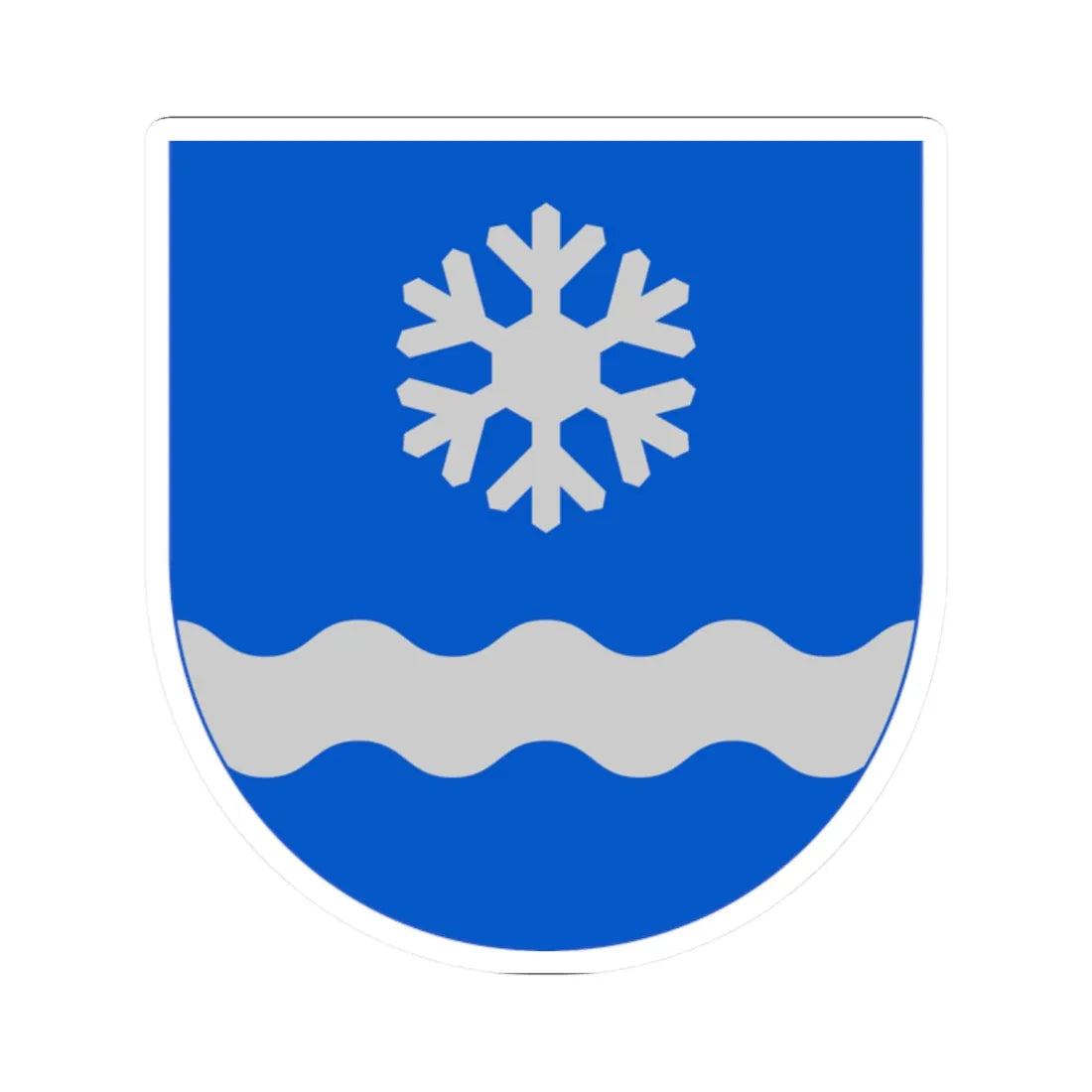 Lumijoki.vaakuna (Finland) (Coat of Arms) STICKER Vinyl Kiss-Cut Decal 2 Inch White - The Sticker Space