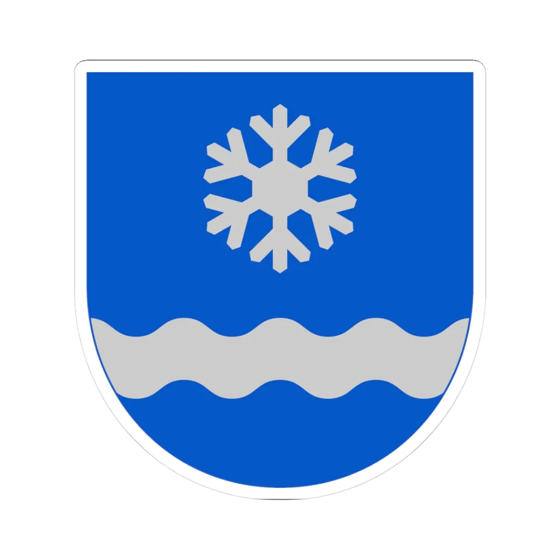 Lumijoki.vaakuna (Finland) (Coat of Arms) STICKER Vinyl Kiss-Cut Decal 3 Inch White - The Sticker Space
