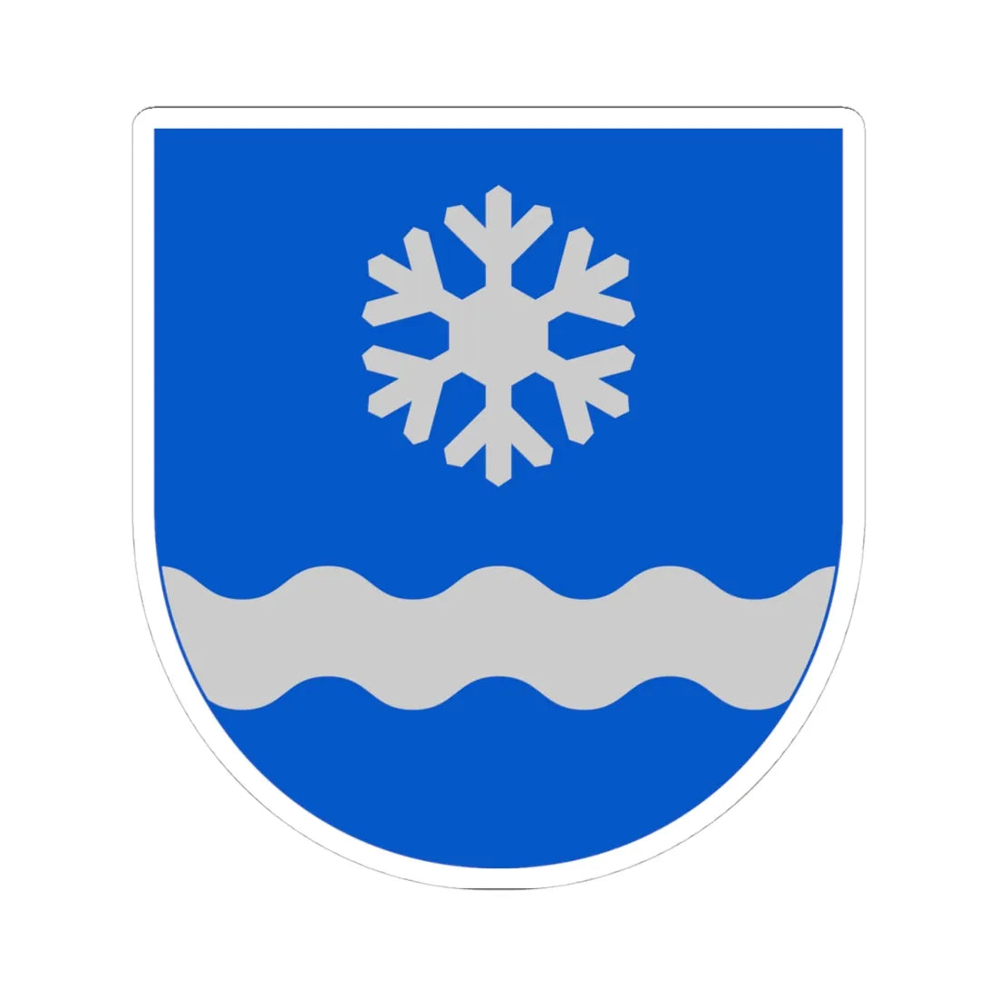 Lumijoki.vaakuna (Finland) (Coat of Arms) STICKER Vinyl Kiss-Cut Decal 4 Inch White - The Sticker Space