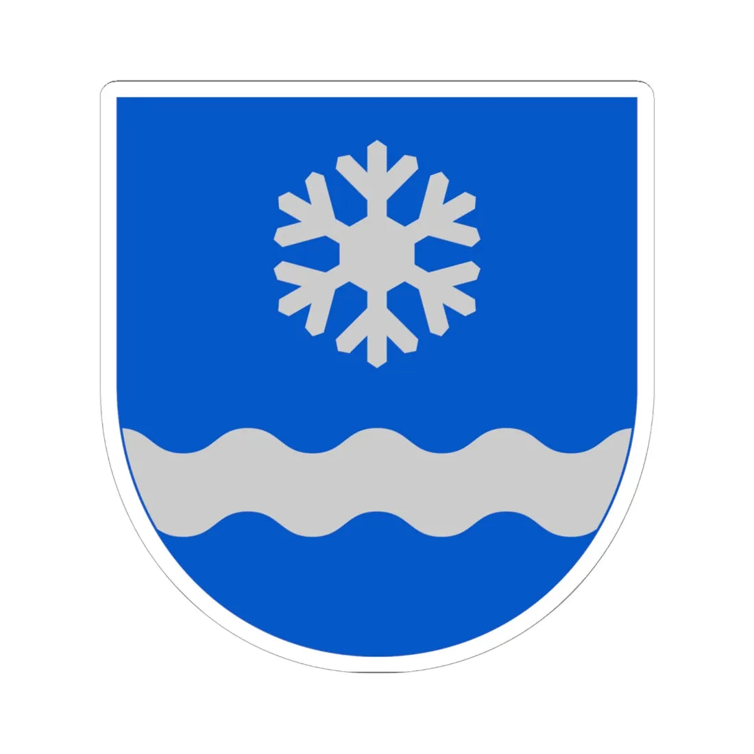Lumijoki.vaakuna (Finland) (Coat of Arms) STICKER Vinyl Kiss-Cut Decal 6 Inch White - The Sticker Space