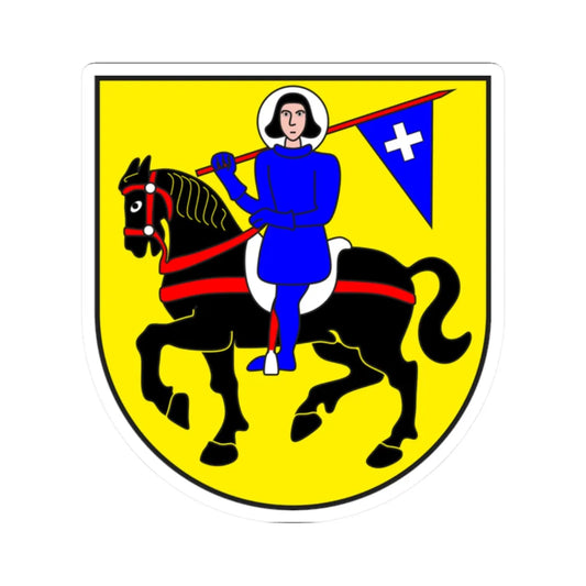 Lumnezia Lugnez Kreis wappen (Switzerland) (Coat of Arms) STICKER Vinyl Kiss-Cut Decal 2 Inch White - The Sticker Space