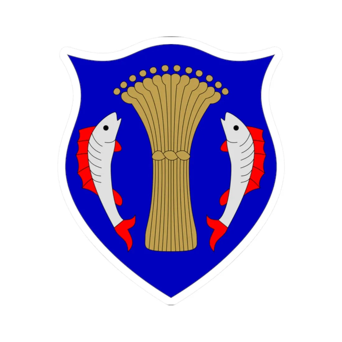 Lumparland.vaakuna (Finland) (Coat of Arms) STICKER Vinyl Kiss-Cut Decal 2 Inch White - The Sticker Space