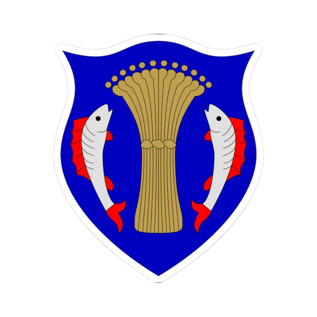 Lumparland.vaakuna (Finland) (Coat of Arms) STICKER Vinyl Kiss-Cut Decal 3 Inch White - The Sticker Space