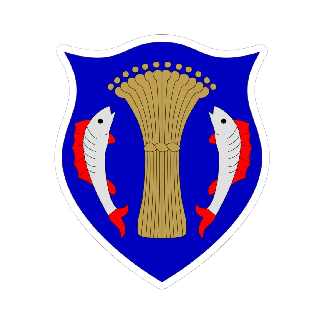 Lumparland.vaakuna (Finland) (Coat of Arms) STICKER Vinyl Kiss-Cut Decal 4 Inch White - The Sticker Space